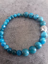 Perles naturelles Apatite bleue